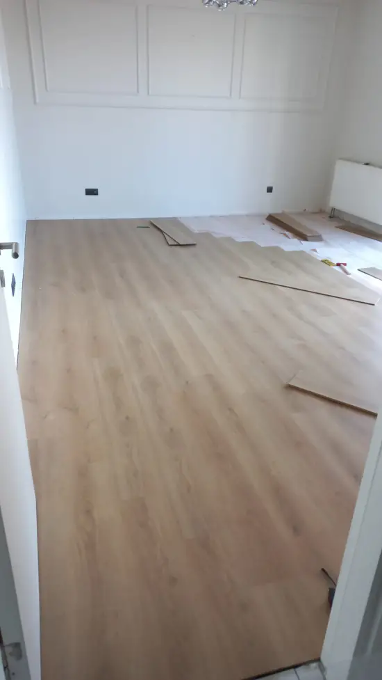 Çankaya İncek parke montaj aşaması